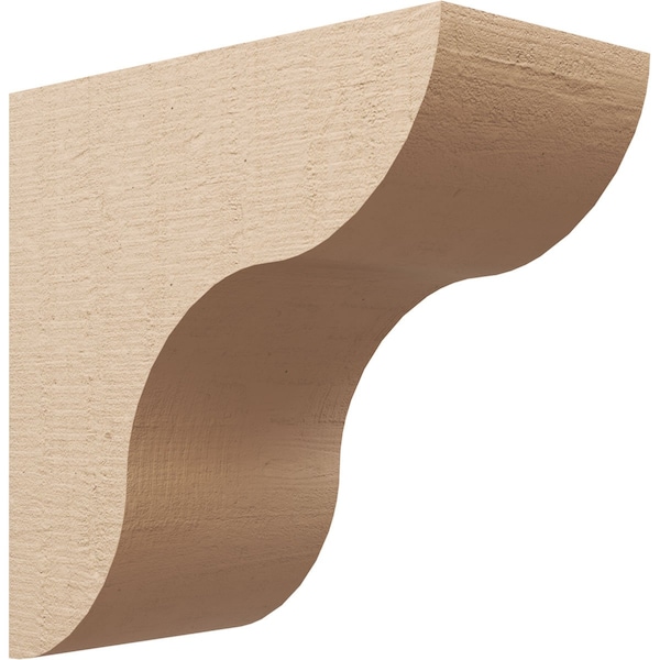 Ekena Millwork 12"W x 24"D x 24"H Classic Carmel Rough Cedar Woodgrain TimberThane Corbel, Primed Tan CORUR12X24X24CARRCPR - main